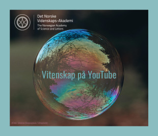 Illustrasjon med såpeboble og teksten: Vitenskap på YouTube