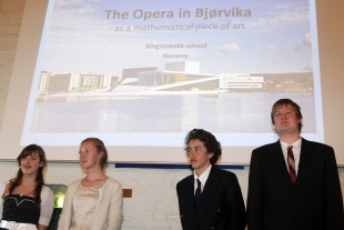 KappAbel-langet fra Ringstabekk skole bestod av: Marianna Wrzos-Kaminska, Emma Moberg, Vincent Simensen og Tollak Braaten. Foto: Heiko Junge