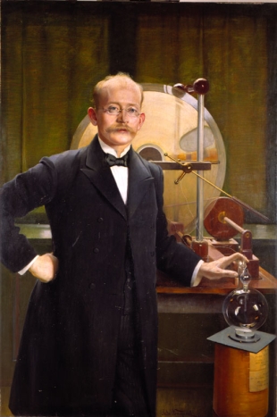 Kristian Birkeland malt av Asta Nørregaard i 1906.