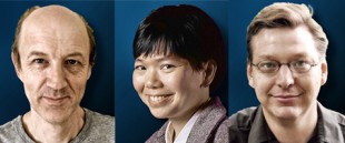 Vinnere av Kavliprisen i astrofysikk: Davis C. Jewett, Jane X. Luu and Michael E. Brown.