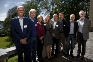 VISTA-styret 2015. Fra venstre: Bård Krokan (leder), Leif Lømo, Elisabeth Alve, Cecilie Evjen (tidligere VISTA-coordinator), Jon Kleppe, Dag Schanke, Anders Elverhøi and Ole M. Sejersted. Foto: Eirik F. Baardsen