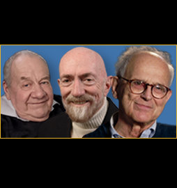 Kavliprisvinnerne i astrofysikk. Fra venstre: Ronald W. P. Drever, Kip S. Thorne og Rainer Weiss. 